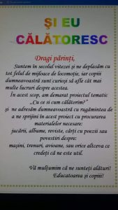 Proiectul „Cu ce și cum călătorim?”(18.02.2019)