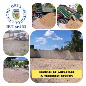 Lucrări de amenajare a terenului sportiv